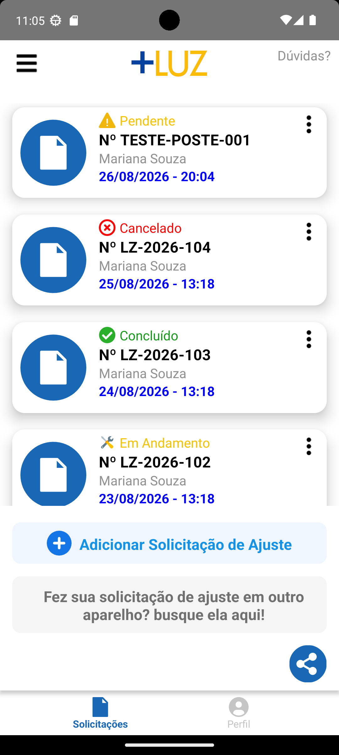 Aplicativo Android do +Luz